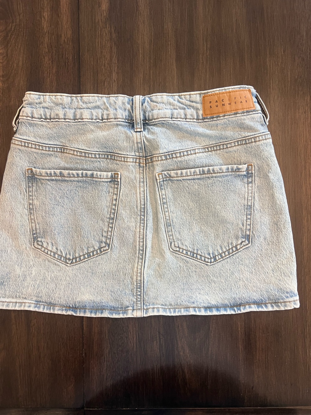 PacSun Light Wash Denim Mini Skirt - Picture 3 of 5
